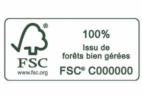 FSC 100% label in french