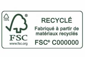 FSC recycled label in french