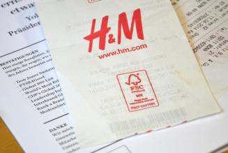 H&M Uses FSC-certified paper