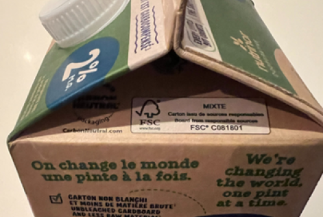 FSC certified milk packaging