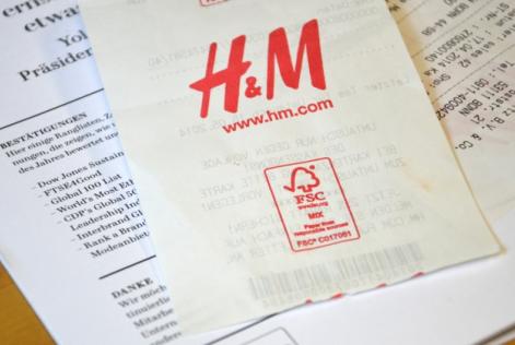 H&M Uses FSC-certified paper