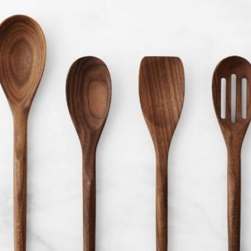 Williams Sonoma FSC Certified Walnut Spoons, Set of 4, $89.95